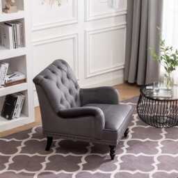 Darwin Dark Grey Velvet Accent Chair - thumbnail 5