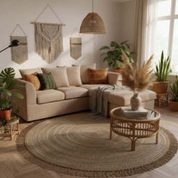 Finley Corduroy 3 Seater Sofa with Footstool And Pillows, Brown