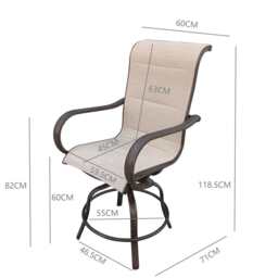 4 Seater Garden Bar Dining Table Set - thumbnail 5