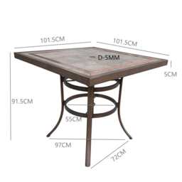 4 Seater Garden Bar Dining Table Set - thumbnail 4