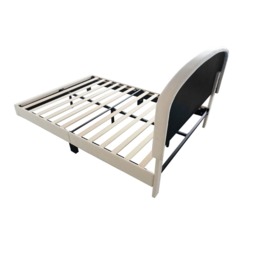 Aurora Plush Bed Frame with Head Board Single Bed or Double Bed, Double Size Frame / Cream - thumbnail 4
