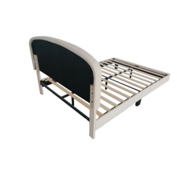 Aurora Plush Bed Frame with Head Board Single Bed or Double Bed, Double Size Frame / Cream - thumbnail 5