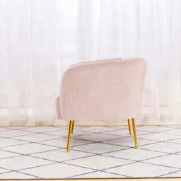 Russell Velvet Two Seater Sofa In Pink - thumbnail 5