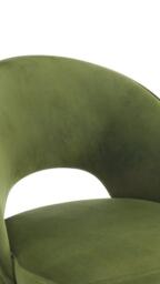 Set Of 2 Amore Velvet Upholstery Bar Stool With Gold Ornament, Vine Green - thumbnail 9