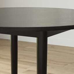 Luna 100cm Black Round Dining Table With Rubber Wood Legs - thumbnail 7