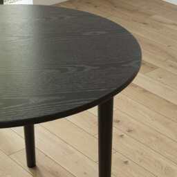 Luna 100cm Black Round Dining Table With Rubber Wood Legs - thumbnail 8