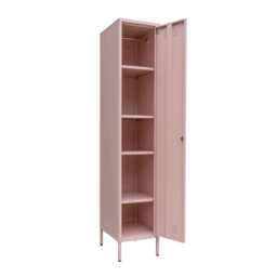 Lokki® Single Door Locker With Adjustable Shelf Storage Cabinet, Pink - thumbnail 4