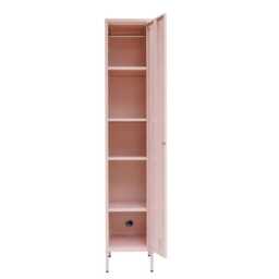 Lokki® Single Door Locker With Adjustable Shelf Storage Cabinet, Pink - thumbnail 3