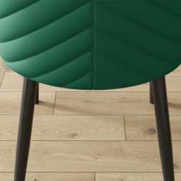 Lisa 4 Seater 120CM Rectangle Marbled Effect Dining Table Set, Green - thumbnail 4