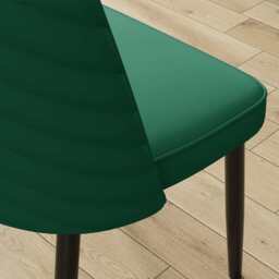 Lisa 4 Seater 120CM Rectangle Marbled Effect Dining Table Set, Green - thumbnail 3