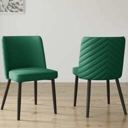 Lisa 4 Seater 120CM Rectangle Marbled Effect Dining Table Set, Green - thumbnail 2