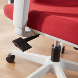 Essential Ergonomic Office Chair Swivel Computer Chair With Headrest, Grey and Red - thumbnail 9