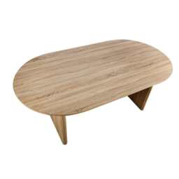 Belluno Oak Or Black 4-6 Seater 200cm Oval Dining Table, Oak - thumbnail 4