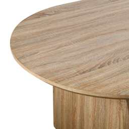 Belluno Oak Or Black 4-6 Seater 200cm Oval Dining Table, Oak - thumbnail 5
