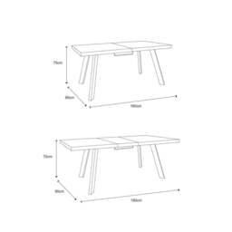 Belluno 160-190cm Extending Dining Table Set - thumbnail 7