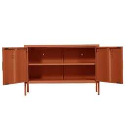 Lokki®  TV Stand Cabinet Sideboard With Adjustable Shelf, Orange - thumbnail 3