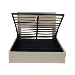 Ease Ottoman Storage Linen Pneumatic Lift Up Bed Frame Double or King Bed, Double / Beige - thumbnail 9