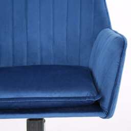 Melton Office Chair Upholstered Velvet Channel Tufted, Blue - thumbnail 9