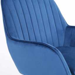Melton Office Chair Upholstered Velvet Channel Tufted, Blue - thumbnail 8