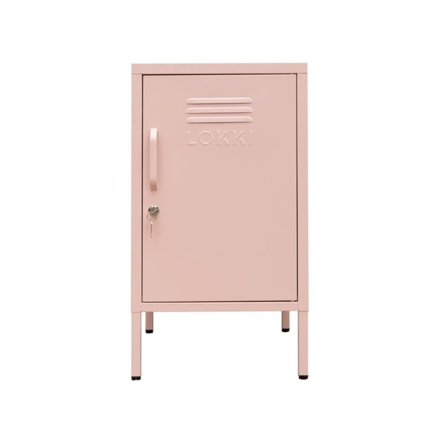Lokki®  Night Stand Cabinet With Adjustable Shelf And Locker, Pink - image 1