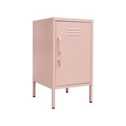 Lokki®  Night Stand Cabinet With Adjustable Shelf And Locker, Pink - thumbnail 2