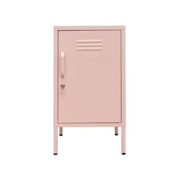 Lokki®  Night Stand Cabinet With Adjustable Shelf And Locker, Pink - thumbnail 1