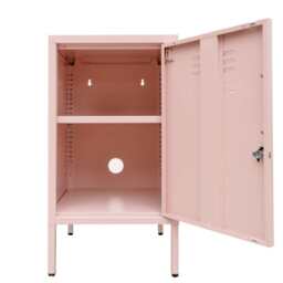 Lokki®  Night Stand Cabinet With Adjustable Shelf And Locker, Pink - thumbnail 3