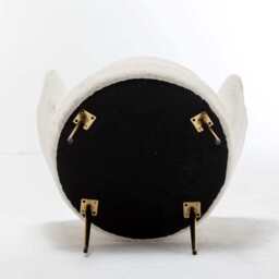 Mollis Plush Boucle Shell Chair In Beige - thumbnail 9