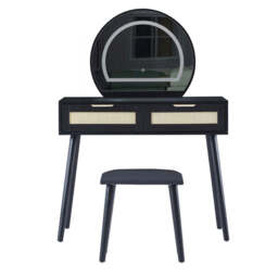 Boho Dressing Table and Stool Set With Led Mirror - thumbnail 7