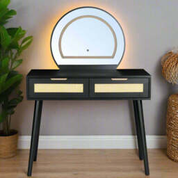 Boho Dressing Table and Stool Set With Led Mirror - thumbnail 4