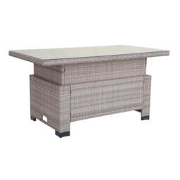 Galle 9 Seater Rattan Garden Furniture Arm Reclining Corner Sofa Set With Rising Table, Without Rain Cover - thumbnail 7