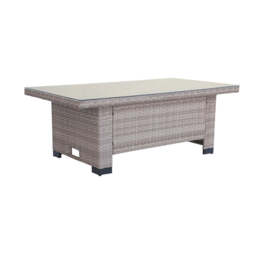 Galle 9 Seater Rattan Garden Furniture Arm Reclining Corner Sofa Set With Rising Table, Without Rain Cover - thumbnail 8