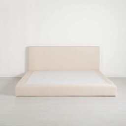 Marshmuff Linen Bed Frame With Headboard King Bed or Double Bed, King Size Frame / Beige - thumbnail 4