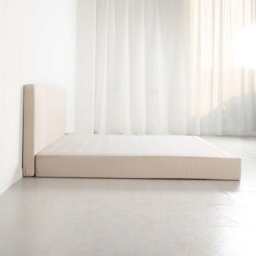 Marshmuff Linen Bed Frame With Headboard King Bed or Double Bed, King Size Frame / Beige - thumbnail 6