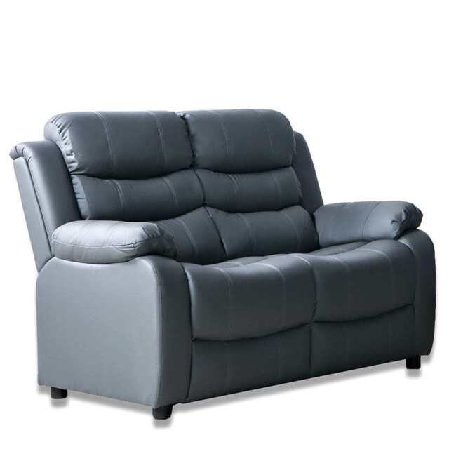 PU Fixed Grey 2 Seater Sofa /3 Seater Sofa Set, 2 Seater