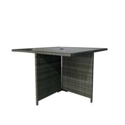 Eton Rattan Garden 8 Seater Cube Set In Grey, Without Parasol - thumbnail 8