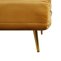 Jola x Large Velvet Foldable 2.5 Seater Sofa Bed with Pillows, Mustard - thumbnail 6