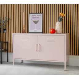 Lokki®  TV Stand Cabinet Sideboard With Adjustable Shelf, Pink - thumbnail 1
