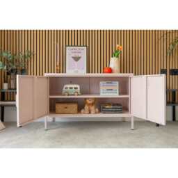 Lokki®  TV Stand Cabinet Sideboard With Adjustable Shelf, Pink - thumbnail 3