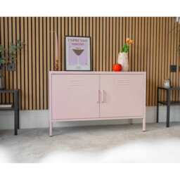 Lokki®  TV Stand Cabinet Sideboard With Adjustable Shelf, Pink - thumbnail 2