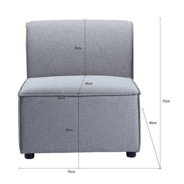 Tessa Modular Single Sofa without Arms - image 1