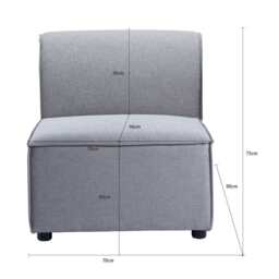 Tessa Modular Single Sofa without Arms - thumbnail 1