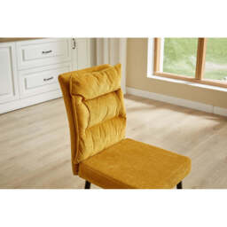 A Pair of Dining Chairs with Cushioned Backrest, Brownish‑Tan - thumbnail 3