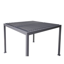 Berlin Outdoor Garden Patio Aluminium Pergola with Roof and Led Lighting, 3M*3M - thumbnail 9