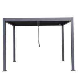Berlin Outdoor Garden Patio Aluminium Pergola with Roof and Led Lighting, 3M*3M - thumbnail 7