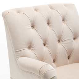 Darwin Velvet Accent Chair In Beige - thumbnail 9
