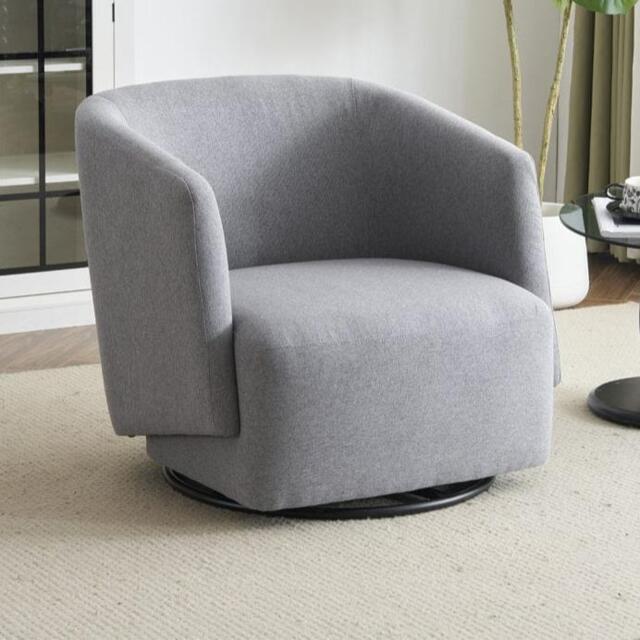 Emily Linen Swivel Armchair Accent Armchair - image 1