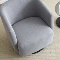 Emily Linen Swivel Armchair Accent Armchair - thumbnail 8