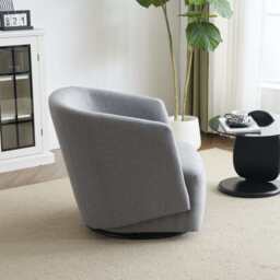 Emily Linen Swivel Armchair Accent Armchair - thumbnail 5