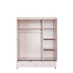 Neo 3 Door 3 Drawer Wardrobe Storage Wardrobe, Vintage Pink - thumbnail 4